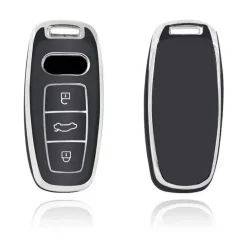 Dutch Shield Autosleutelhoesjes>TPU Sleutelhoesje voor Audi zwart D3