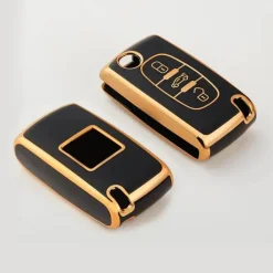 Dutch Shield Autosleutelhoesjes>TPU Sleutelhoesje voor Citroën goud D3