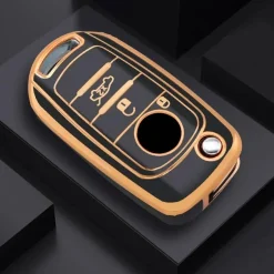Dutch Shield Autosleutelhoesjes>TPU Sleutelhoesje voor Fiat / Abart goud B3