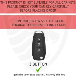 Dutch Shield Autosleutelhoesjes>TPU Sleutelhoesje voor Ford goud F3