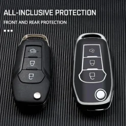 Dutch Shield Autosleutelhoesjes>TPU Sleutelhoesje voor Ford zwart F3
