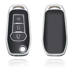 Dutch Shield Autosleutelhoesjes>TPU Sleutelhoesje voor Ford zwart F3