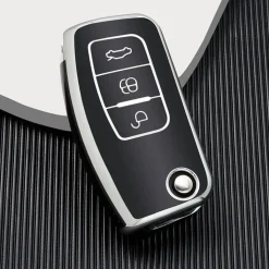 Dutch Shield Autosleutelhoesjes>TPU Sleutelhoesje voor Ford zwart G3