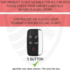 Dutch Shield Autosleutelhoesjes>TPU Sleutelhoesje voor Jaguar zwart A5