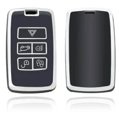 Dutch Shield Autosleutelhoesjes>TPU Sleutelhoesje voor Jaguar zwart B5