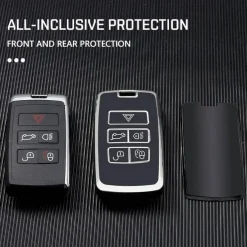 Dutch Shield Autosleutelhoesjes>TPU Sleutelhoesje voor Jaguar zwart B5