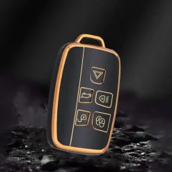Dutch Shield Autosleutelhoesjes>TPU Sleutelhoesje voor Jaguar goud A5