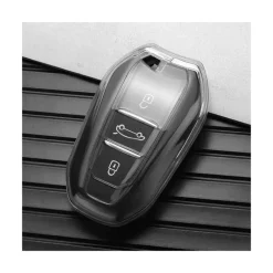 Dutch Shield Autosleutelhoesjes>TPU Sleutelhoesje voor Peugeot clear 157-clear