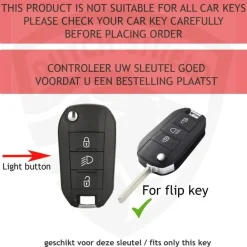 Dutch Shield Autosleutelhoesjes>TPU Sleutelhoesje voor Peugeot goud A3B