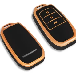 Dutch Shield Autosleutelhoesjes>TPU Sleutelhoesje voor Toyota goud A3