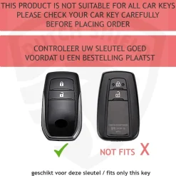 Dutch Shield Autosleutelhoesjes>TPU Sleutelhoesje voor Toyota wit A2