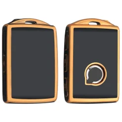Dutch Shield Autosleutelhoesjes>TPU Sleutelhoesje voor Volvo goud
