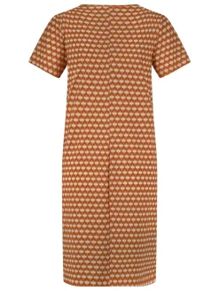 Human Nature Travelkleding|Jurken<Trixie - Traveljurk print dames Bruin