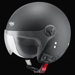 Sqiwi Motorhelmen<Urban Scooterhelm met vizier Matzwart