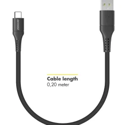 Accezz Stekkers & Kabels>USB-C naar USB kabel 0,2 meter