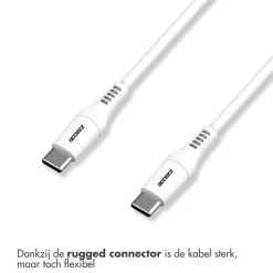 Accezz Stekkers & Kabels<USB-C naar USB-C kabel 0,2 meter Wit