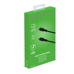 Celly Stekkers & Kabels<USB-C naar USB-C kabel 1m 60W opladen