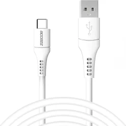 Accezz Stekkers & Kabels<USB-C naar USB kabel 2 meter Wit