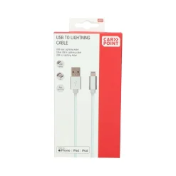 Carpoint Stekkers & Kabels<USB Lightning kabel 1m voor Apple apparaten