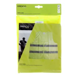 Dresco Veiligheidsvesten>Veiligheidsvest geel met reflecterende strepen