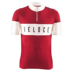 Brn Fietsshirts<Veloce vintage wollen koerstrui Rood