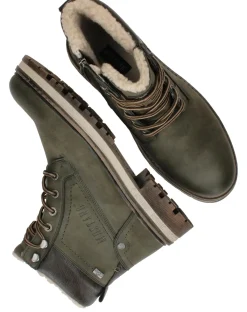 Mustang Casual Schoenen<Veterboots Heren Groen