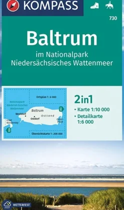 Kompass Wandelkaarten<Wandelkaart WK730 Baltrum