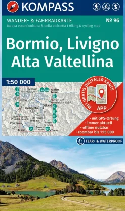 Kompass Wandelkaarten<Wandelkaart WK96 Bormio - Livigno