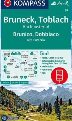 Kompass Wandelkaarten<Wandelkaart WK57 Bruneck