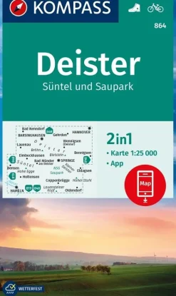 Kompass Wandelkaarten<Wandelkaart WK864 Deister