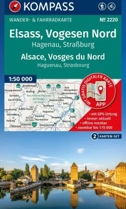 Kompass Wandelkaarten<Wandelkaart WK2220 Elzas - Vogezen Noord