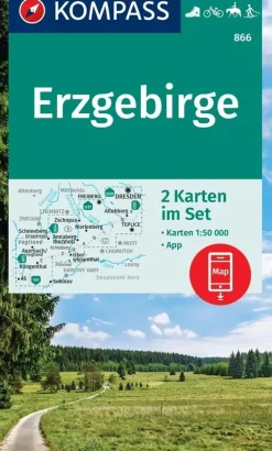 Kompass Wandelkaarten<Wandelkaart WK866 Erzgebirge