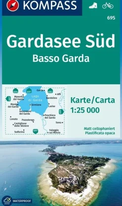 Kompass Wandelkaarten<Wandelkaart WK695 Gardasee Süd