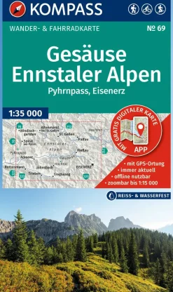 Kompass Wandelkaarten<Wandelkaart WK69 Gesäuse