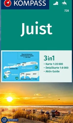 Kompass Wandelkaarten<Wandelkaart WK728 Insel Juist