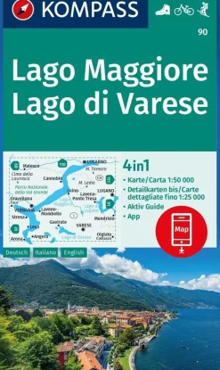 Kompass Wandelkaarten<Wandelkaart WK90 Lago Maggiore