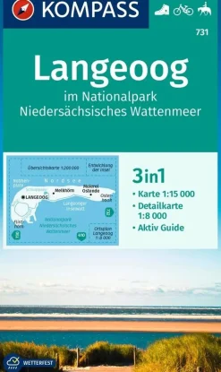 Kompass Wandelkaarten<Wandelkaart WK731 Langeoog
