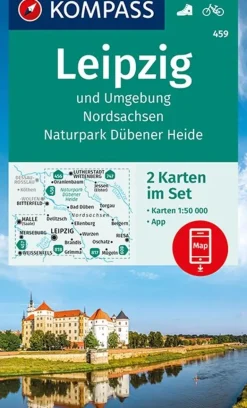 Kompass Wandelkaarten<Wandelkaart WK459 Leipzig und Umgebung