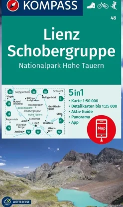 Kompass Wandelkaarten<Wandelkaart WK48 Lienz Schobergruppe Hohe Tau