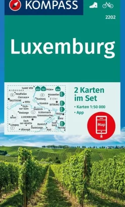 Kompass Wandelkaarten<Wandelkaart WK2202 Luxemburg