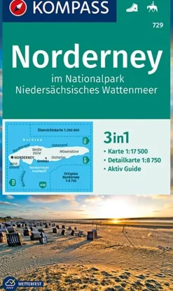 Kompass Wandelkaarten<Wandelkaart WK729 Norderney