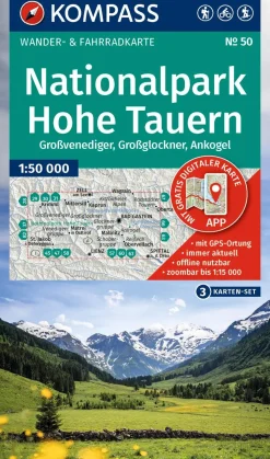 Kompass Wandelkaarten<Wandelkaart WK50 NP Hohe Tauern