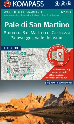 Kompass Wandelkaarten<Wandelkaart WK653 Pale di San Martino