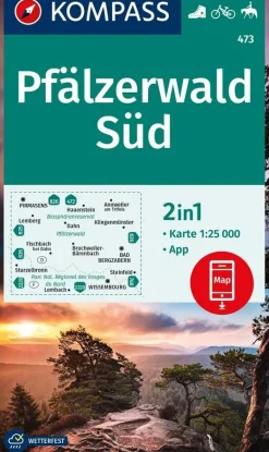 Kompass Wandelkaarten<Wandelkaart WK473 Pfälzerwald Süd