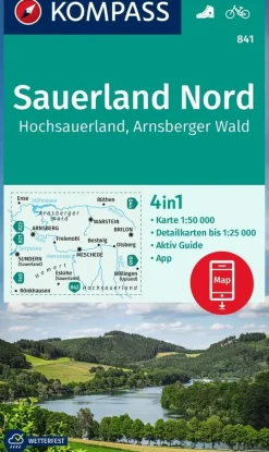 Kompass Wandelkaarten<Wandelkaart WK841 Sauerland 1