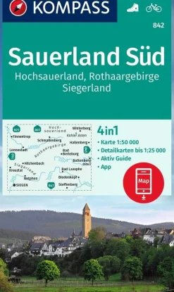 Kompass Wandelkaarten<Wandelkaart WK842 Sauerland Süd
