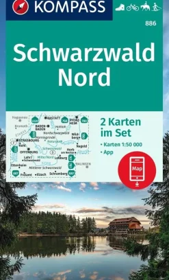 Kompass Wandelkaarten<Wandelkaart WK886 Schwarzwald Nord