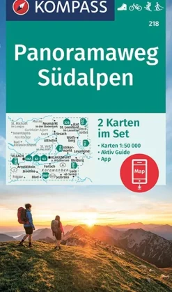 Kompass Wandelkaarten<Wandelkaart WK218 Südalpen Panoramaweg
