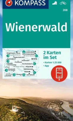Kompass Wandelkaarten<Wandelkaart WK208 Wienerwald