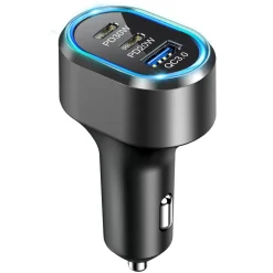 Caliber Stekkers & Kabels<68W Autolader 2x USB-C 1x USB-A Snellader